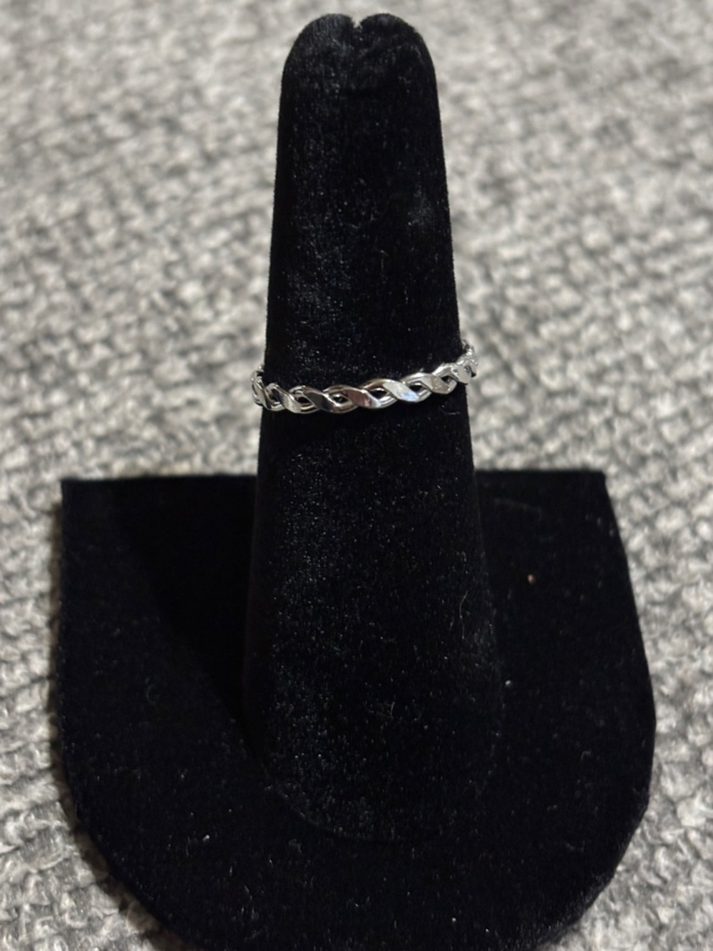 Sterling Silver Twisted Band Ring - Silver size 6
